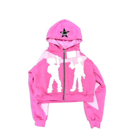 "WAKE UP" Pink Zip-Up